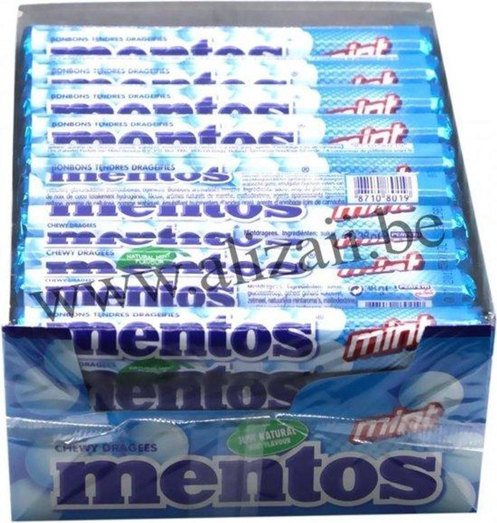 Mentos Mint Bonbons 40 Rollen - vegane Pfefferminz Bonbons Produktbild 