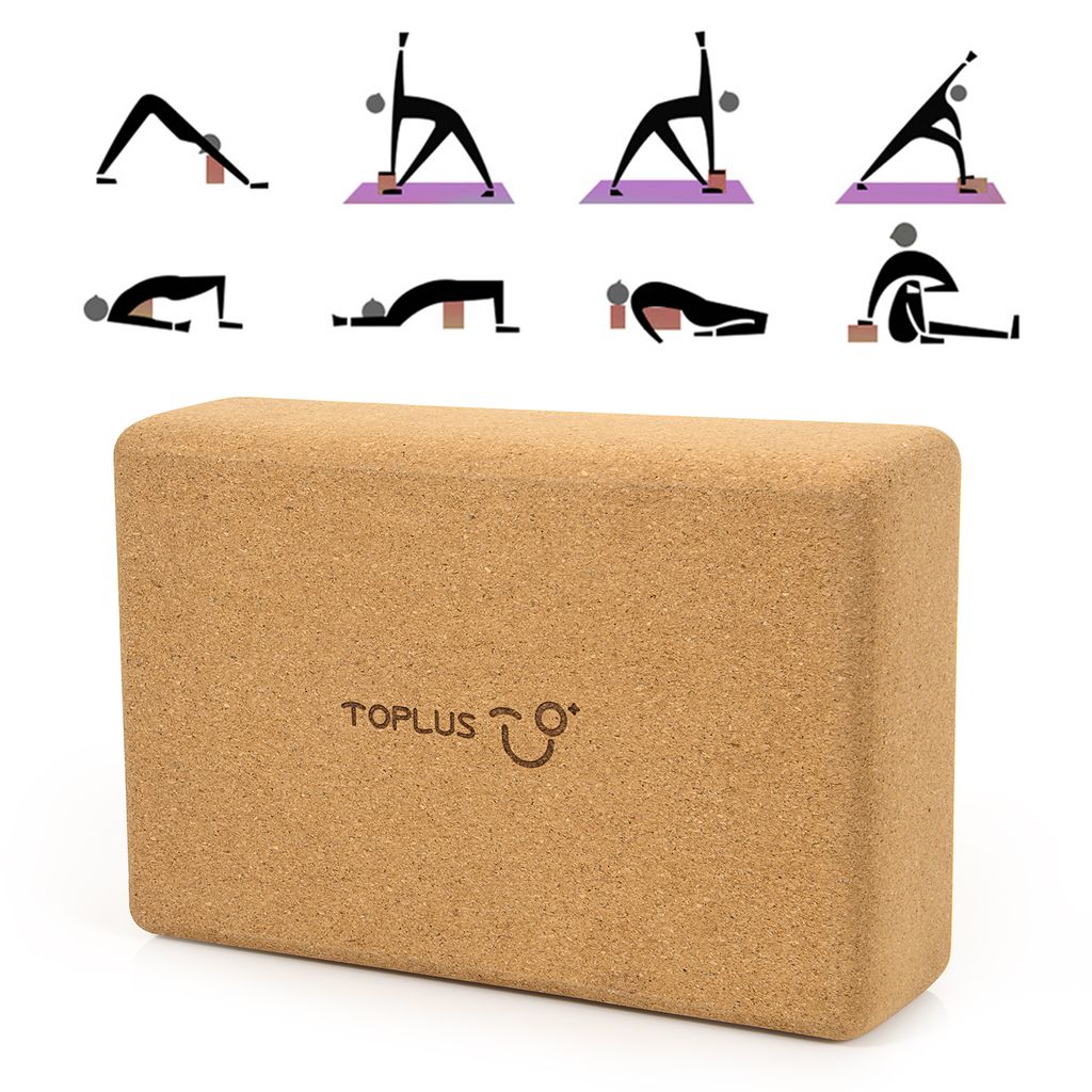 Yoga-Block aus Natur-Kork2er PackKork-Block für Yoga & Pilates 