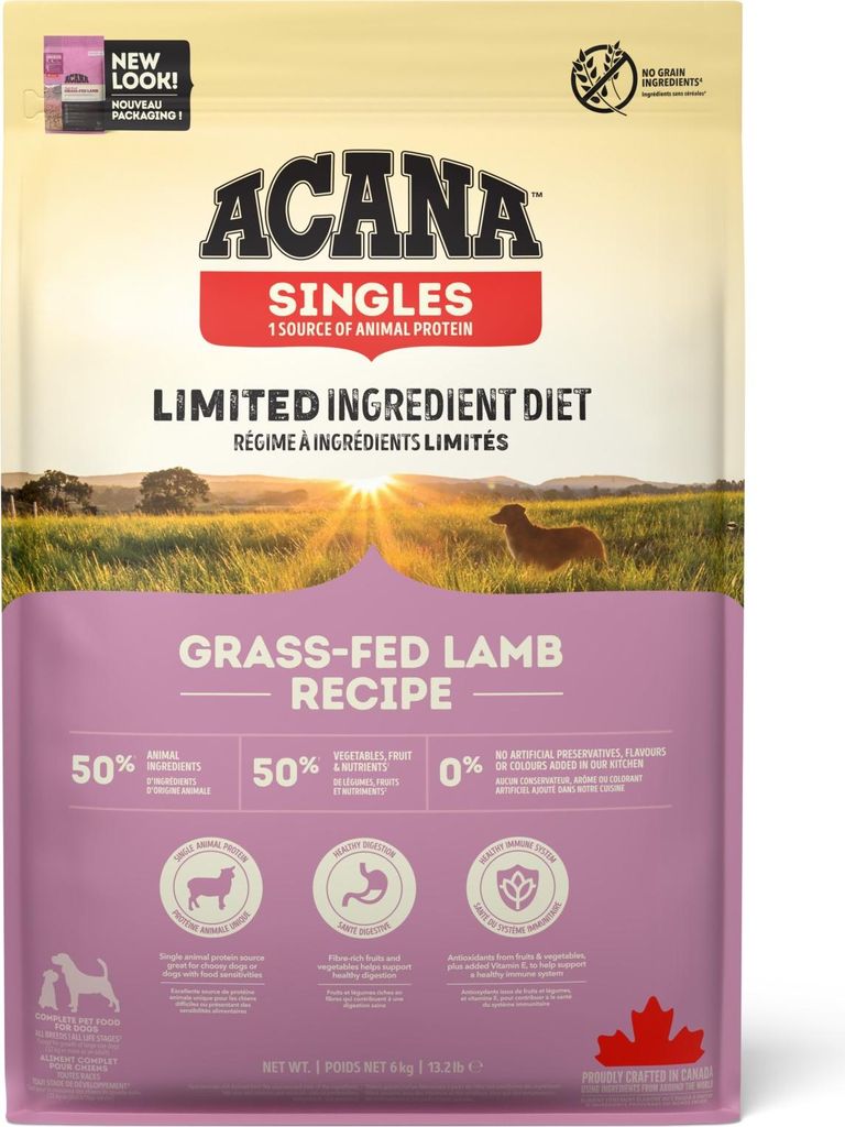 ACANA Singles Grass-Fed Lamb - cibo secco per cani - 6 kg Immagine del prodotto 