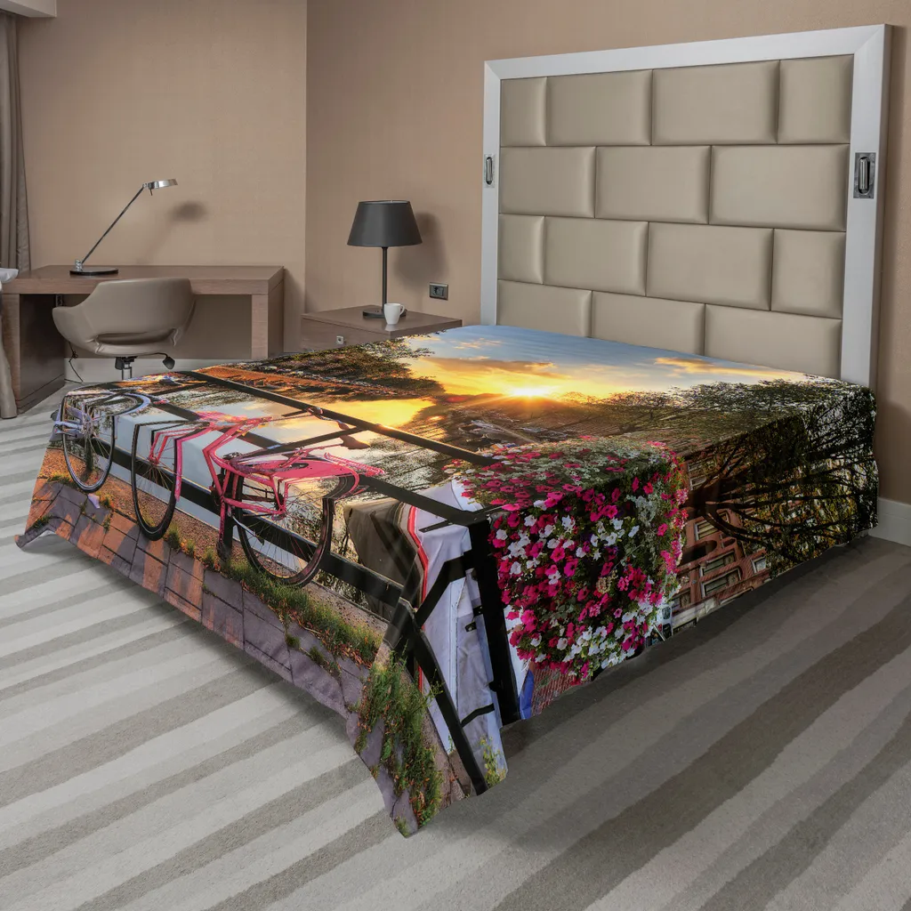 Grand drap de dessus Amsterdam coloré et doux 275x260 cm en microfibre