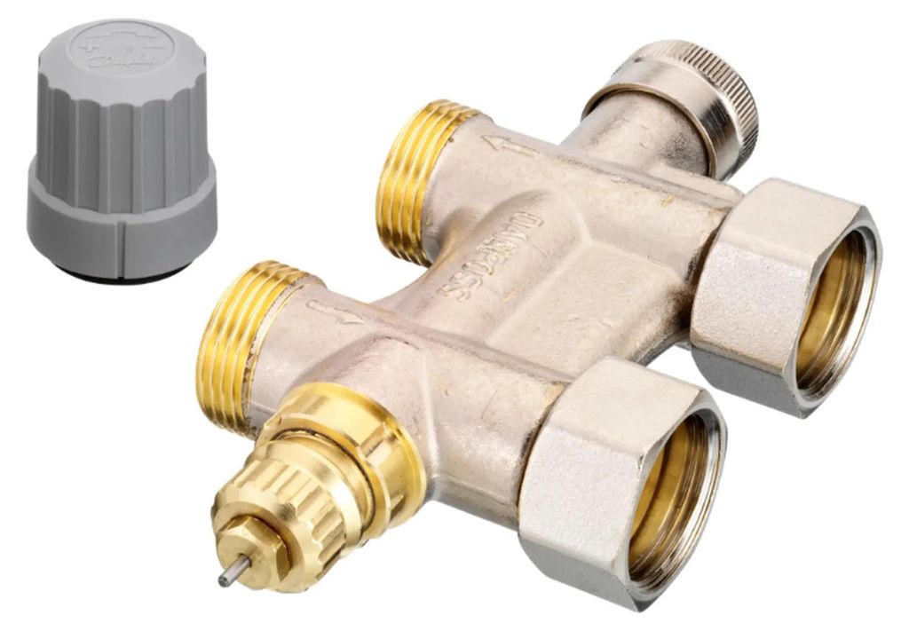 Danfoss Thermostat-Ventil 1/2 Zoll, Eckform Produktbild 