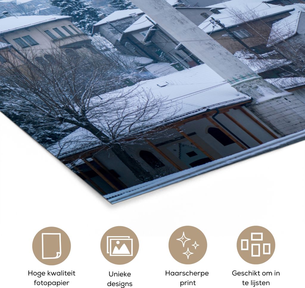 MuchoWow Poster Winterliche Skyline von Sarajevo in Bosnien und Herzegowina 120x80 cm - Bilder