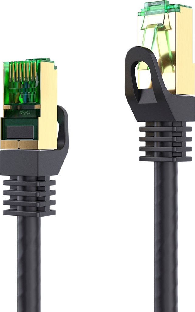 LAN Kabel 20m Cat.7 Rohkabel Patchkabel CAT.7 (S/FTP) Netzwerkkabel Ethernet Cat5 RJ45 Stecker (6x)