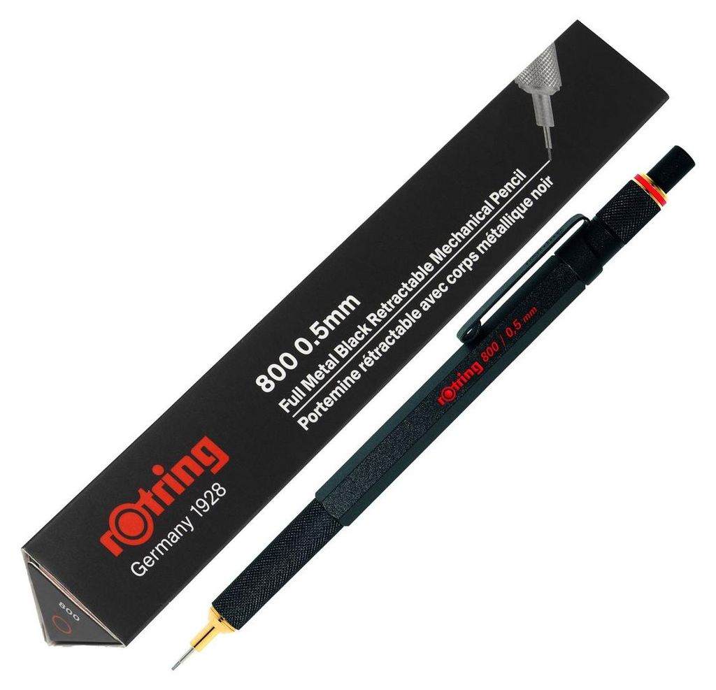 ROTRING Feinminenstift 800 Schwarz 0,5 Geschenkbox Immagine del prodotto 