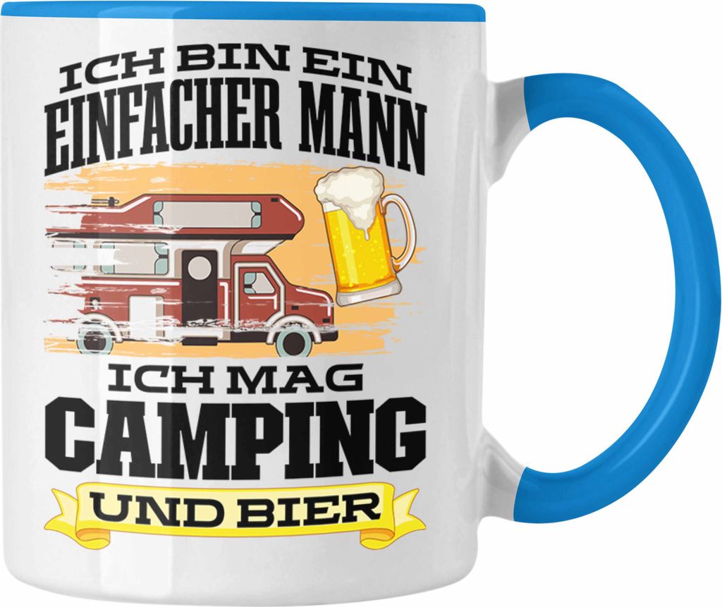 Trendation - Wohnwagen Camper Tasse Geschenke Wohnmobil für Männer Campingwagen Geschenkidee Zubehör Camping Opa Oma Rentner Lustig Grafik Bier ...