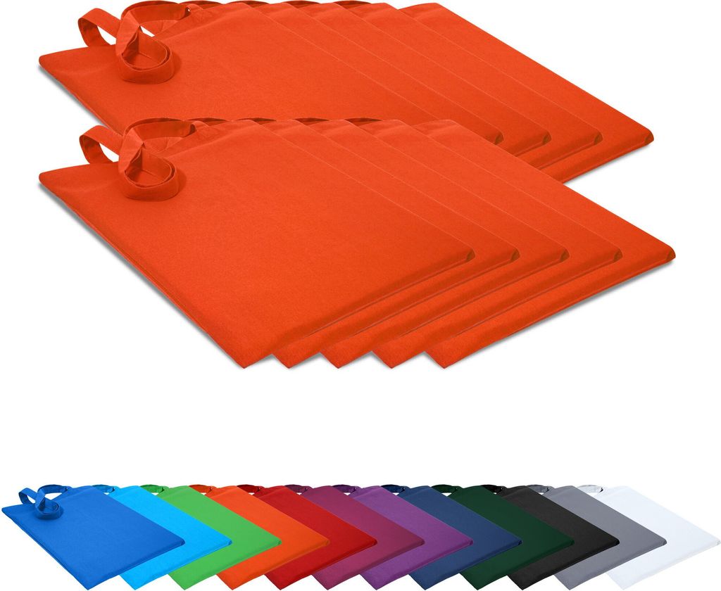 10er PACK Baumwolltaschen 22x26cm Stofftaschen Tragetaschen Beutel Einkaufstaschen Stoffbeutel Taschen, in Farbe: Orange