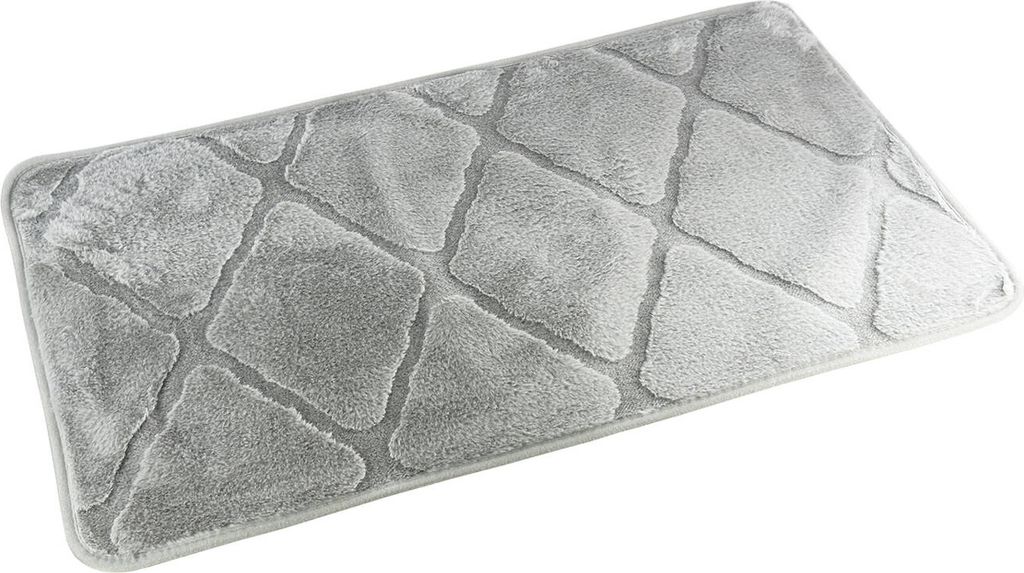 Badematte Badteppich Badvorleger Muna Hellgrau 45x75 cm