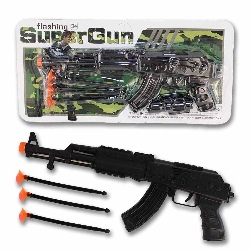 Pistolet zabawkowy Super Gun Junior, 32 cm, czarny Zdjęcie produktu 