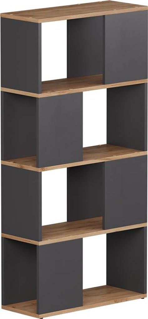 Raumteiler Vicco Eneos Anthrazit/Goldkraft Eiche 60 x 124.5 cm, Model 55624