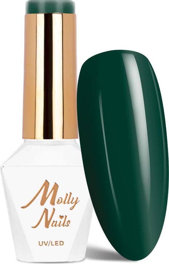 Molly Nails Green Party Dunkelgrüner HEMA/Di-HEMA-freier Hybrid-Nagellack, 8 g, Nr. 88