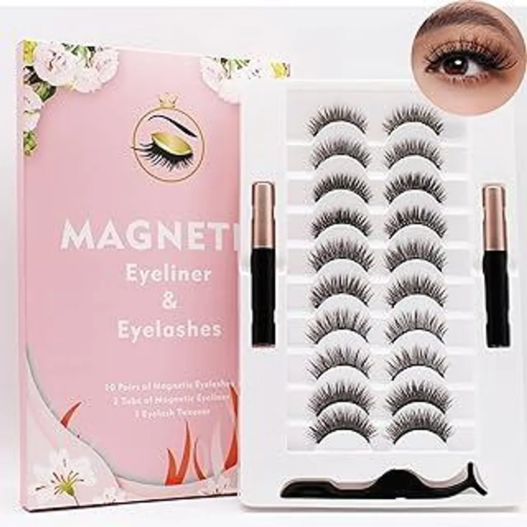 Ciglia Magnetiche 10 Paia Finto Visone Cat Eye - Set Professionale