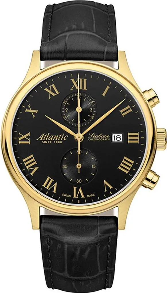 Montre Atlantic Seabase Chronograph 64452.45.68 pour Homme en Acier Dore