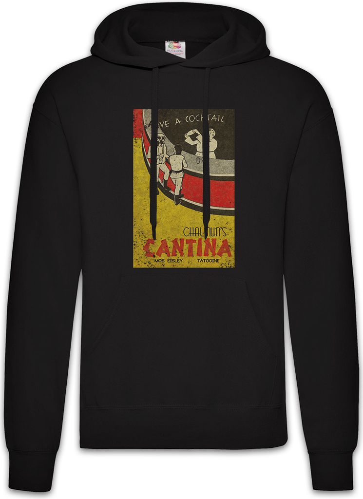 Urban Backwoods Chalmun's Cantina Vintage I, Herren Hoodie, Farbe: Schwarz, Größe: L