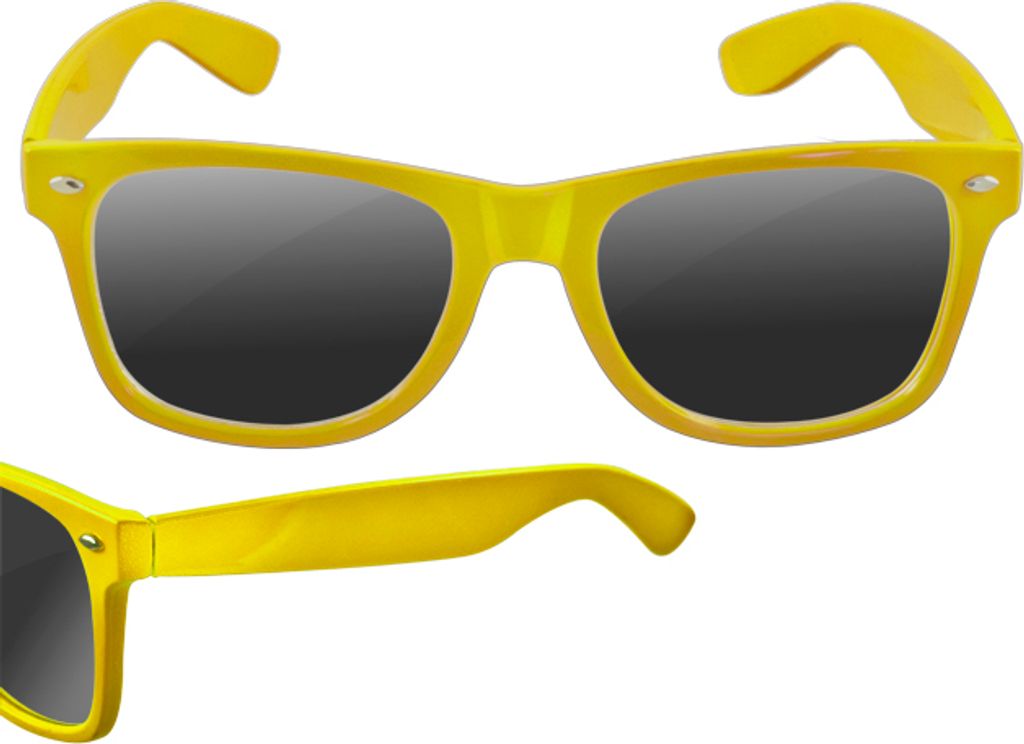 Sonnenbrille modisches Accessoires für Karneval, Mottoparty, gelb