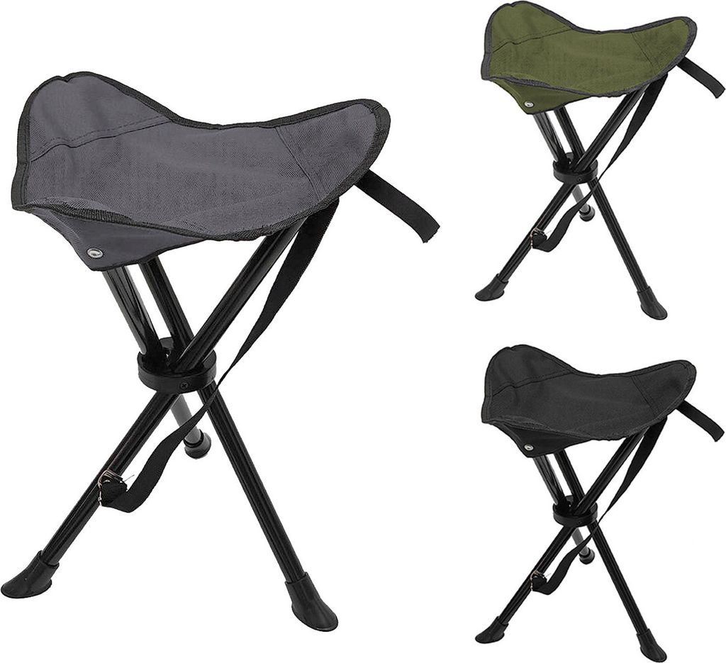 3-Bein Klapphocker Dreibeinhocker Campinghocker Anglerhocker Tragegurt