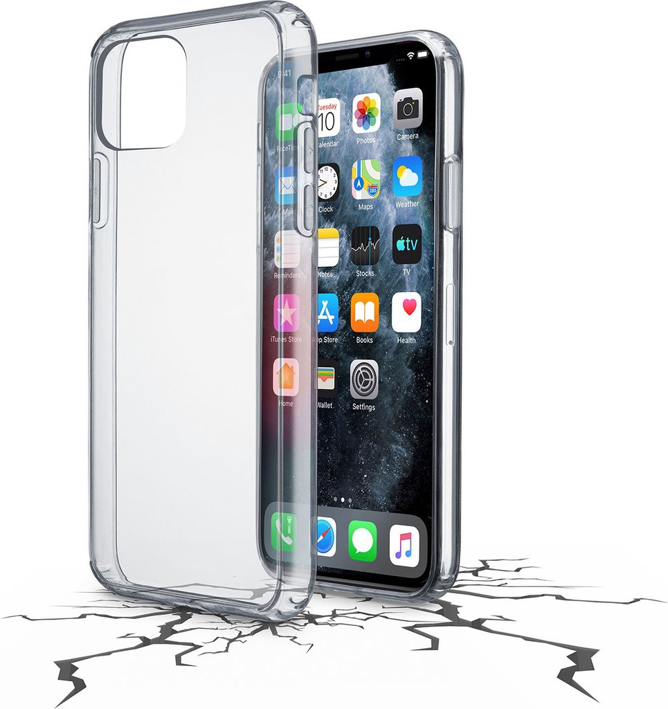 Cellularline Clear Strong - iPhone 11 Pro Starre Schutzhülle mit Gummirändern
