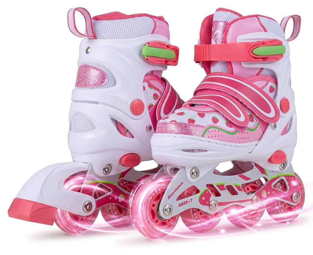 Roller COSTWAY pour enfants, 4 tailles réglables (30-33), Image du produit 