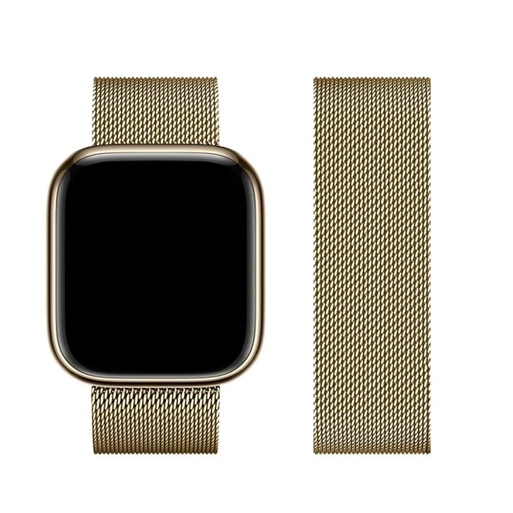 Cinturino Forcell F-Design Apple Watch Oro - Maglia in Acciaio Inox
