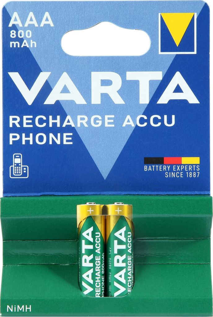 Varta RECHARGE telefónna batéria AAA HR03 800mAh 2ks. Obrázok produktu 32