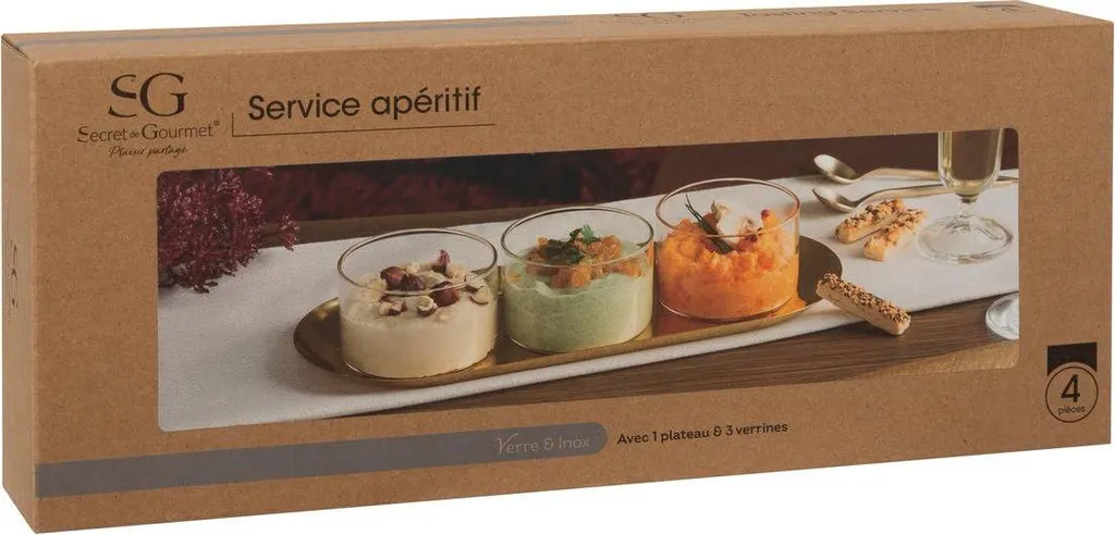 Set Vetro 4 Pezzi Aperitivo Herbst Secret de Gourmet | Casa e Tavola - 2