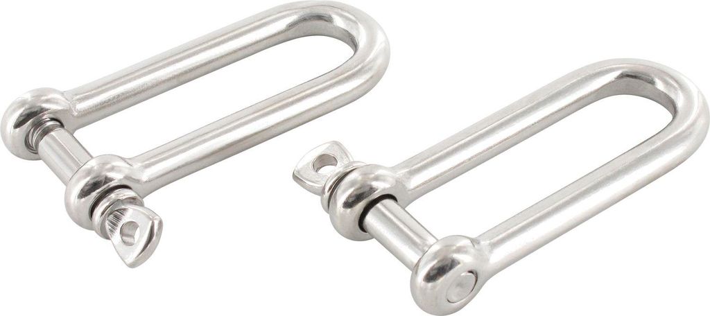 Normschäkel Edelstahl Bolzen lange Form ø10 mm Lichte=80 mm