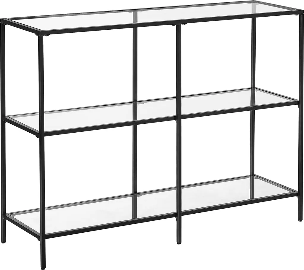 Table console bois et métal - Console d'entrée fine pour petit couloir