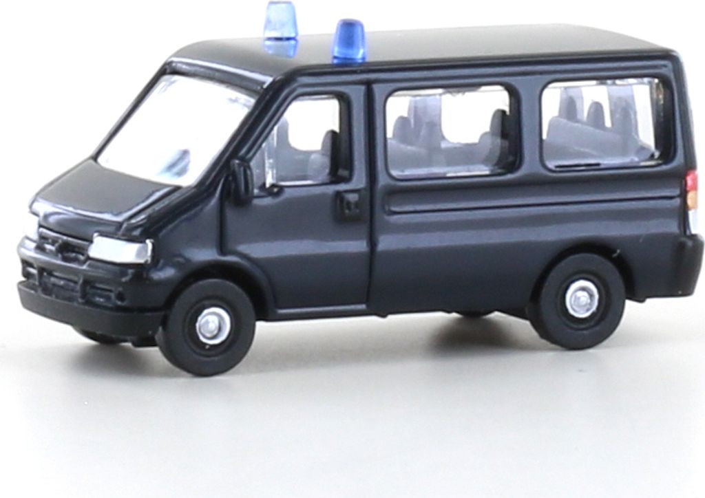 Minis N 1:160 Fiat Ducato II Bus, dunkelblau mit Blaulicht LC61311