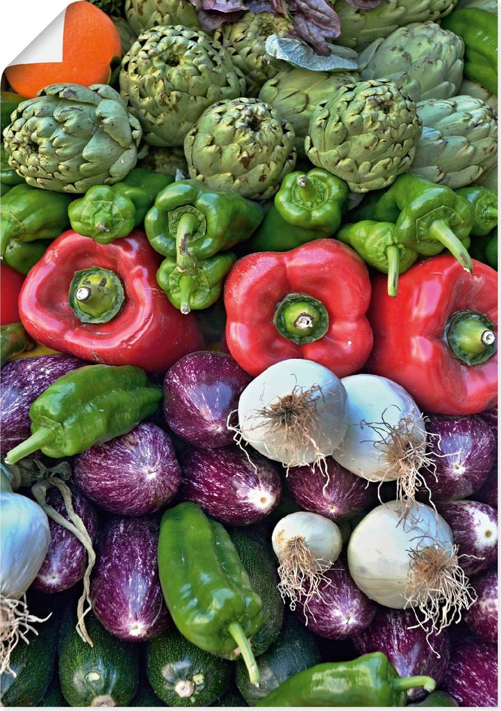 ARTland Poster Gemischtes Gemüse vom Markt Größe: 50x70 cm