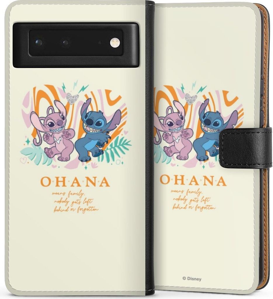 DeinDesign Klapphülle für Google Pixel 6 Handytasche Lederhülle Tasche Disney Offizielles Lizenzprodukt Lilo & Stitch