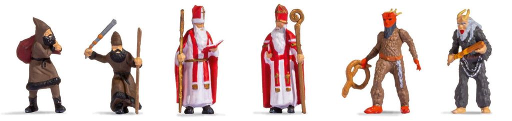 NOCH Nikolaus mit Knecht Ruprecht, HO (1:87), Mehrfarbig Produktbild 