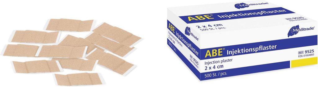 10000 ABE Injektionspflaster - 2 x 4 cm - flexibel - unsteril