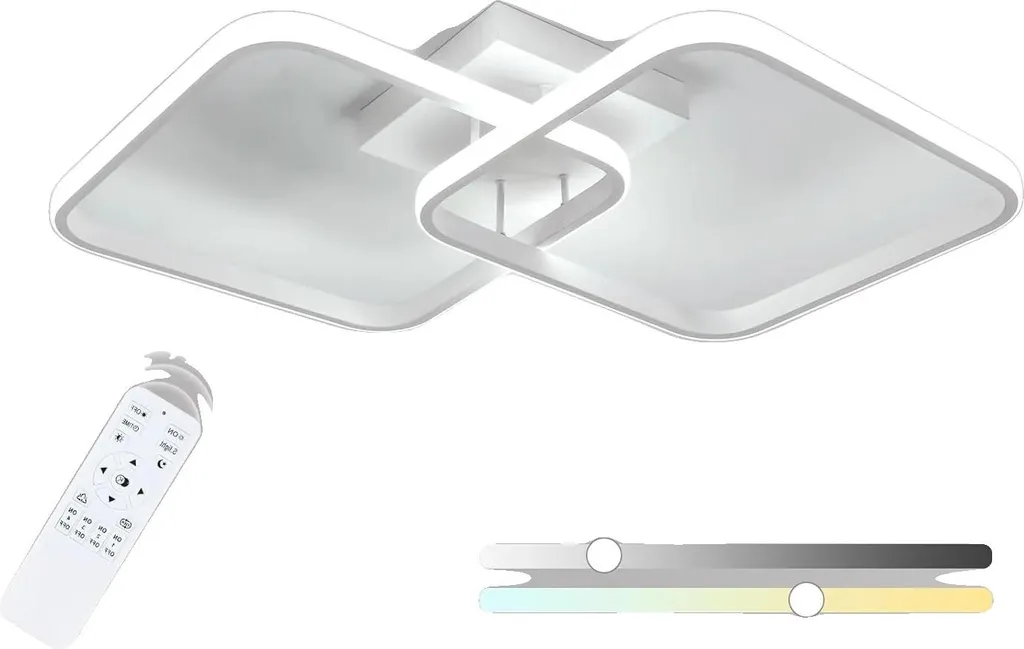 Plafoniera LED Dimmerabile 50W Bianca con Telecomando - Taglia L