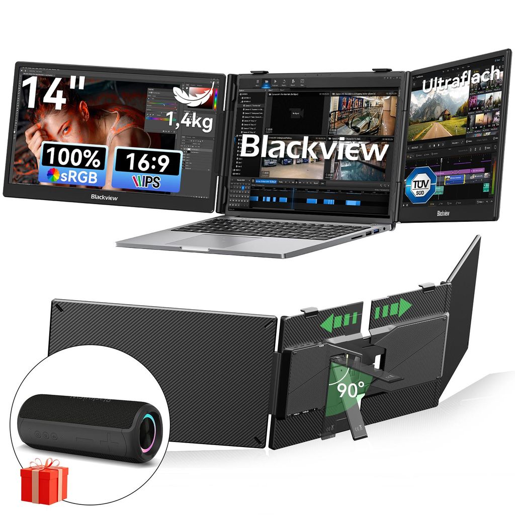Blackview DCM5 mit Lautsprecher 14" tragbarer monitor, 300 Produktbild 