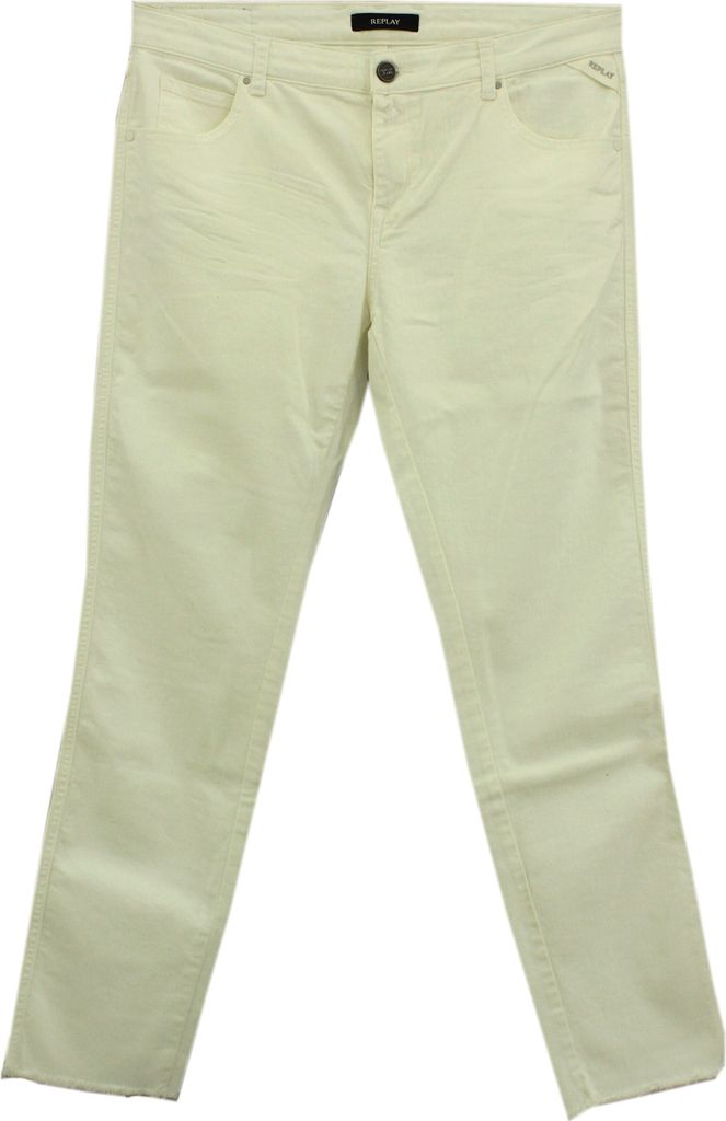 30433 Replay, Katewin 7/8, 7/8 Damen Jeans Hose, Stretchdenim, weiss, W 29 L 28