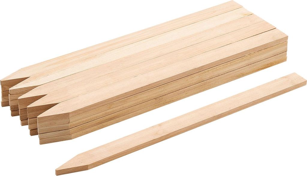 SucceBuy Holzpfähle, 25 Stück, 12,7 x 38,1 x 609,6 mm Holzpflöcke, Holzpfosten mit angespitztem Ende, Zaunpfähle aus Tannenholz, ideal für Sch...