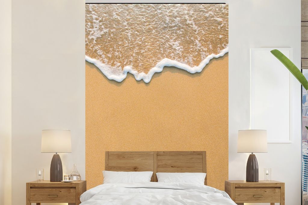 MuchoWow Fototapete für Wohnzimmer oder Schlafzimmer Wandtapete Vinyl Motivtapete Strand - Sommer - Meer - 180x280 cm - Wallpaper