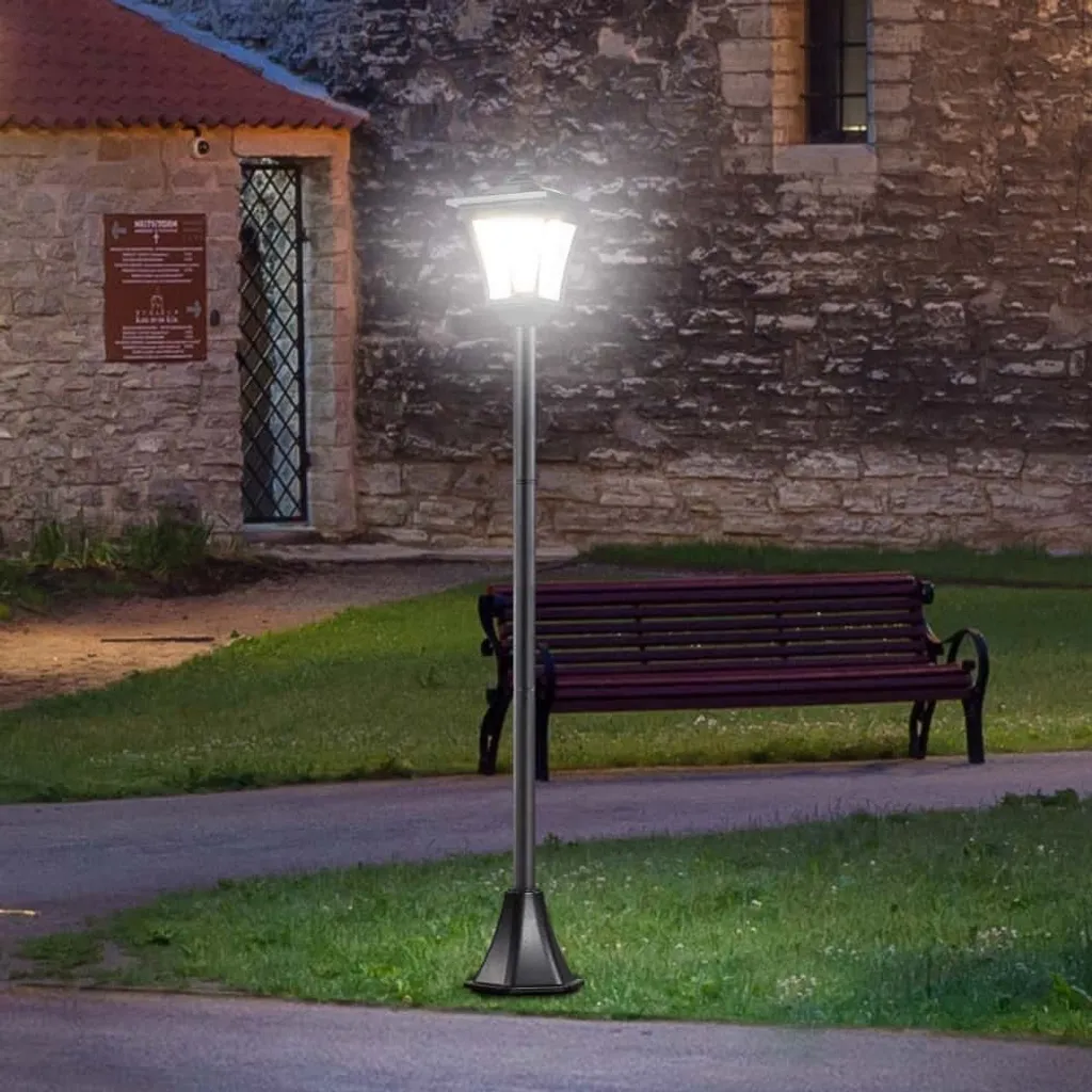Lampadaire solaire de jardin 120cm avec capteur automatique IP44