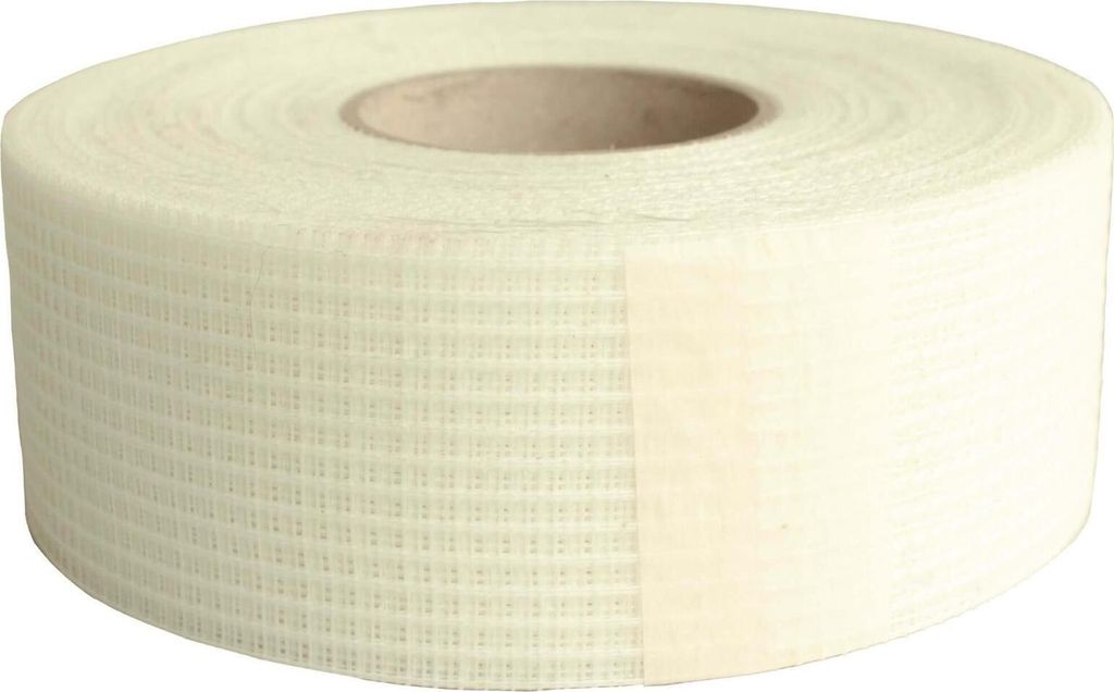 Dalsys Gewebeband, Fugenband für Innenbau Weiß 5cm x 90m, Gitterband Fugenband, Bewehrungsstreifen zum Verspachteln von Gipskartonplatten, rissfest