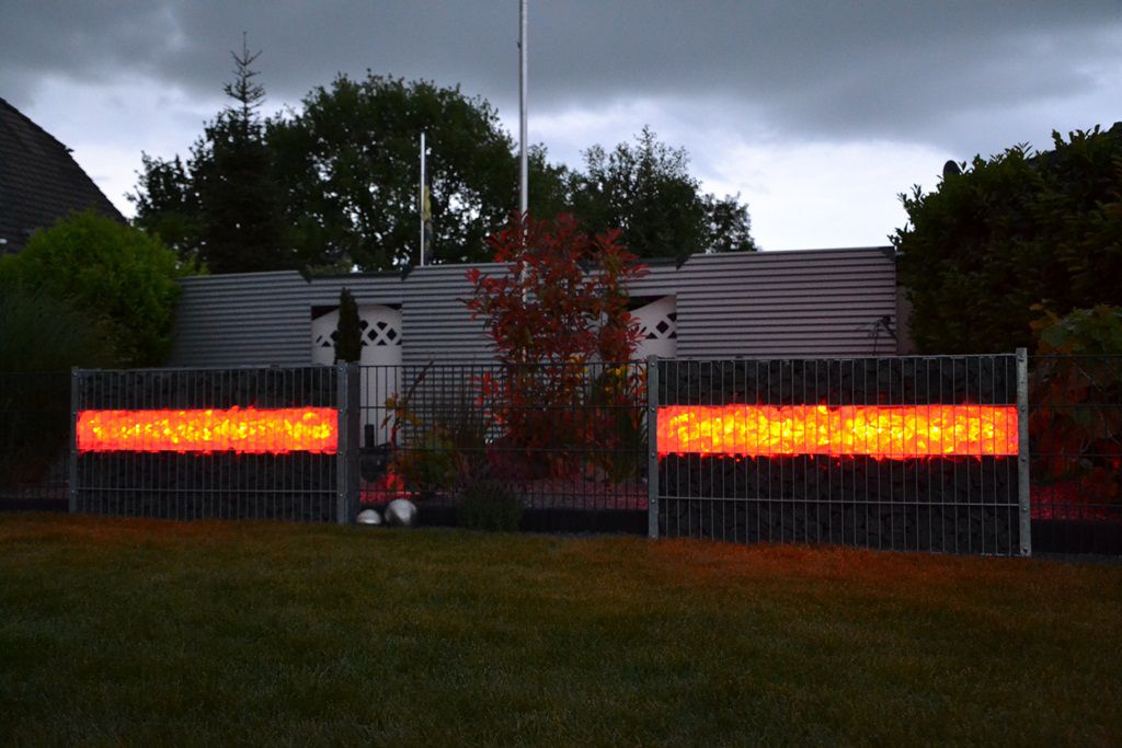 7616 Gabionen Leuchte LED 230 Volt 360° 2x0,85m ROT
