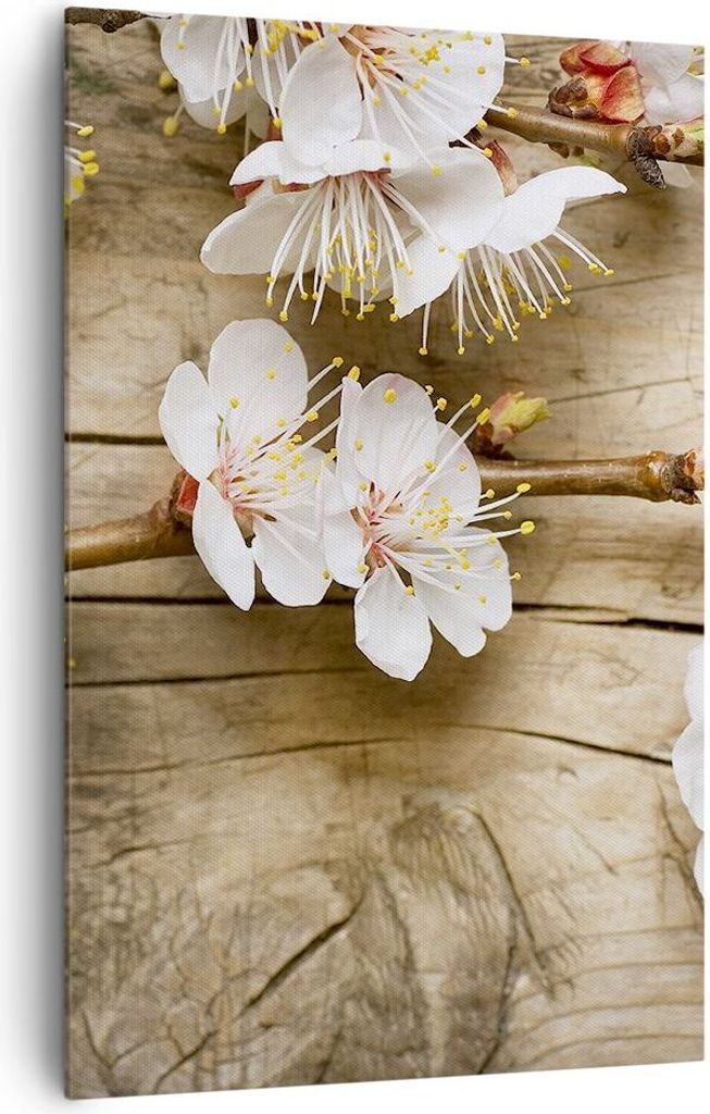 Bild auf Leinwand - Leinwandbild - Einteilig - Blume Stängel - 80x120cm - Wand Bild - Wanddeko - Wandbilder - Leinwanddruck - Kunstdruck - Wanddek...