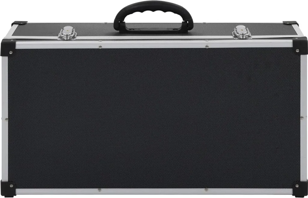 Valisette de Rangement CD 80 Places en Aluminium Noir - Format Compact