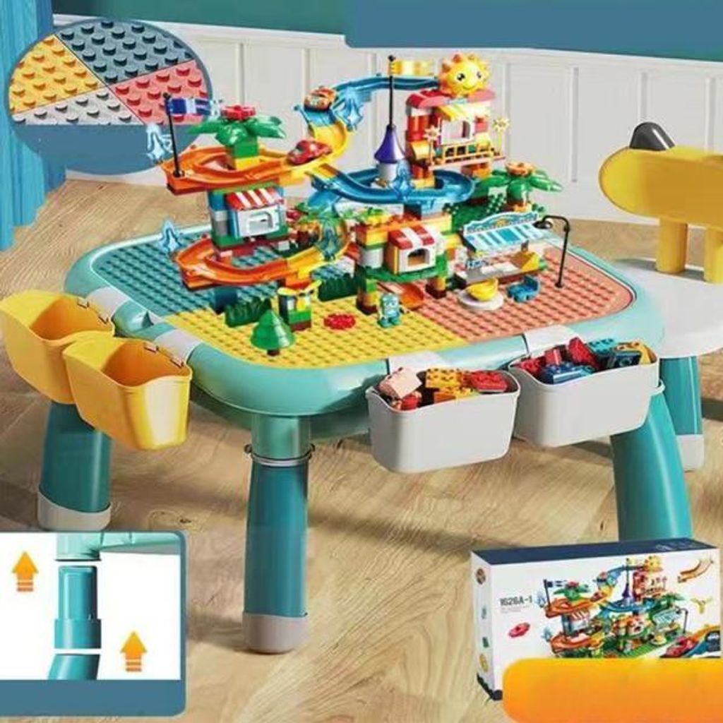 360Home Bauklotztisch Kinder Multifunktionsspieltisch