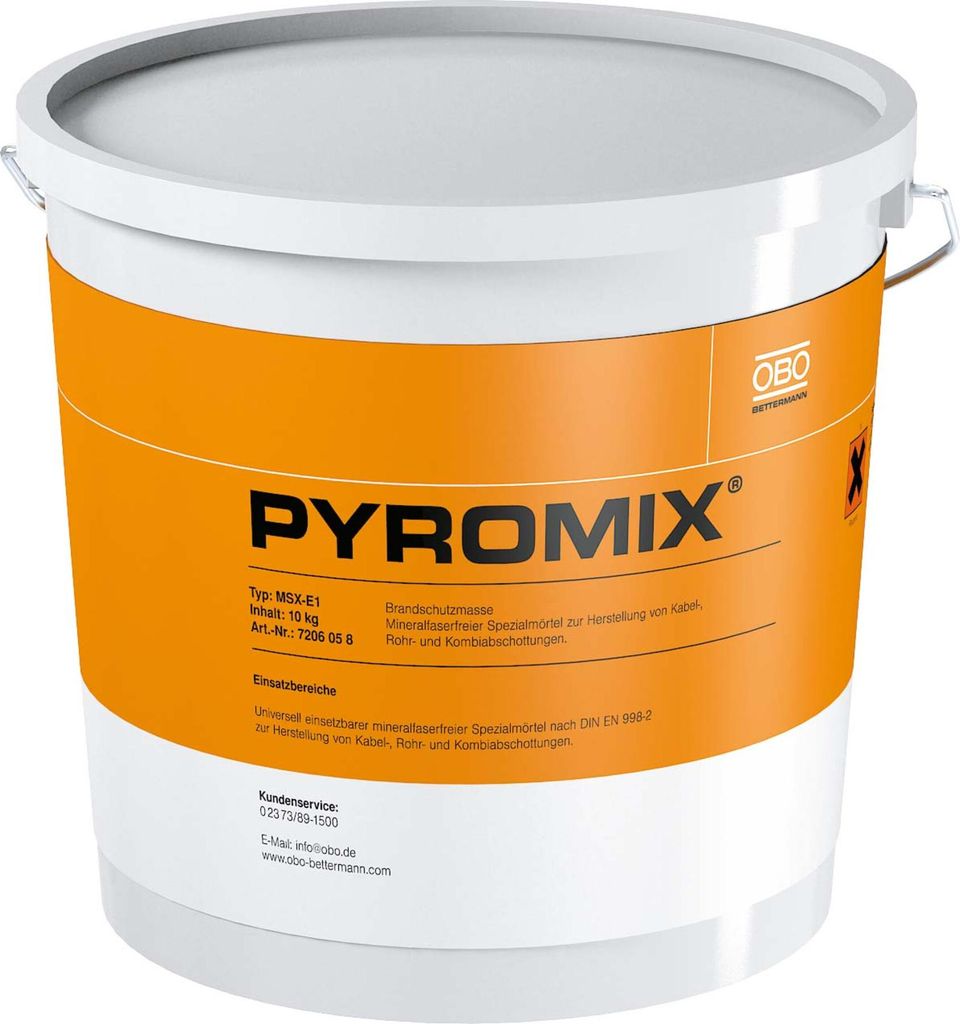 OBO Bettermann Vertr Brandschutzmörtel 10Kg f.Kombischott MSX-E1 10 Stk