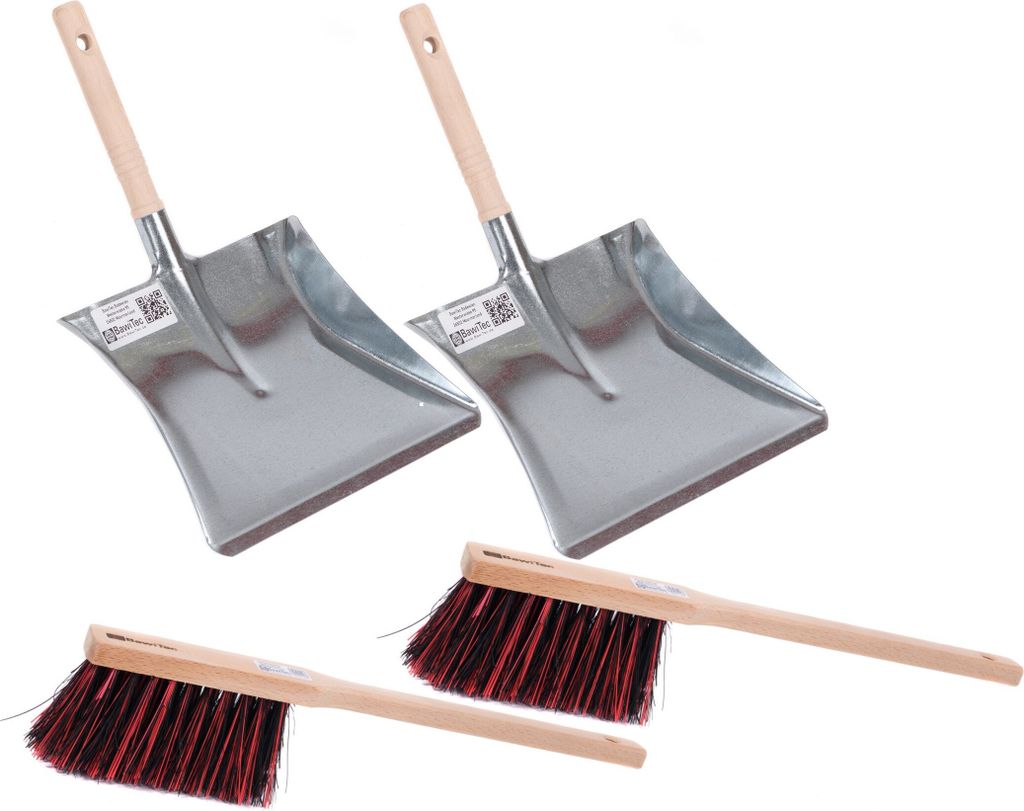 2 Stück Kehrgarnitur Langstiel BawiTec Kehrblech-Set und Produktbild 