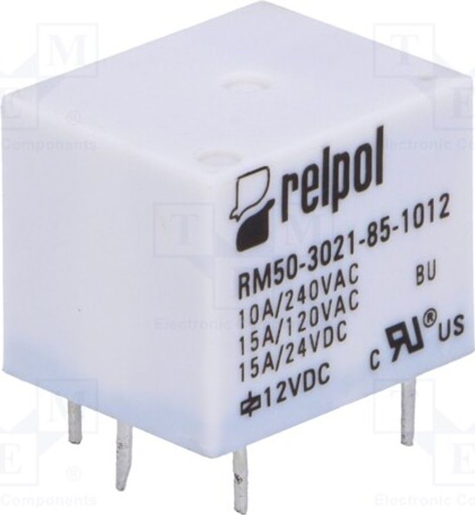 1x Relais: elektromagnetisch USpule : 12VDC 10A/240VAC RM50-3021-85-1012 Elektro