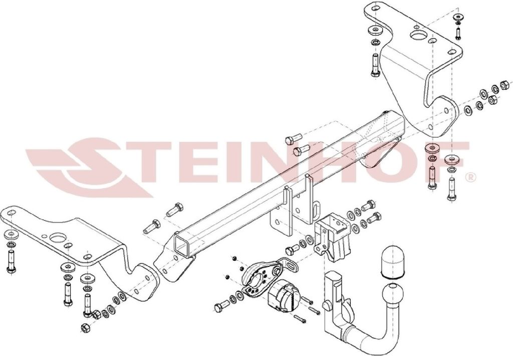 Z548080 Anhängerkupplung passend für TOYOTA Avensis 2009-2018 abnehmbar