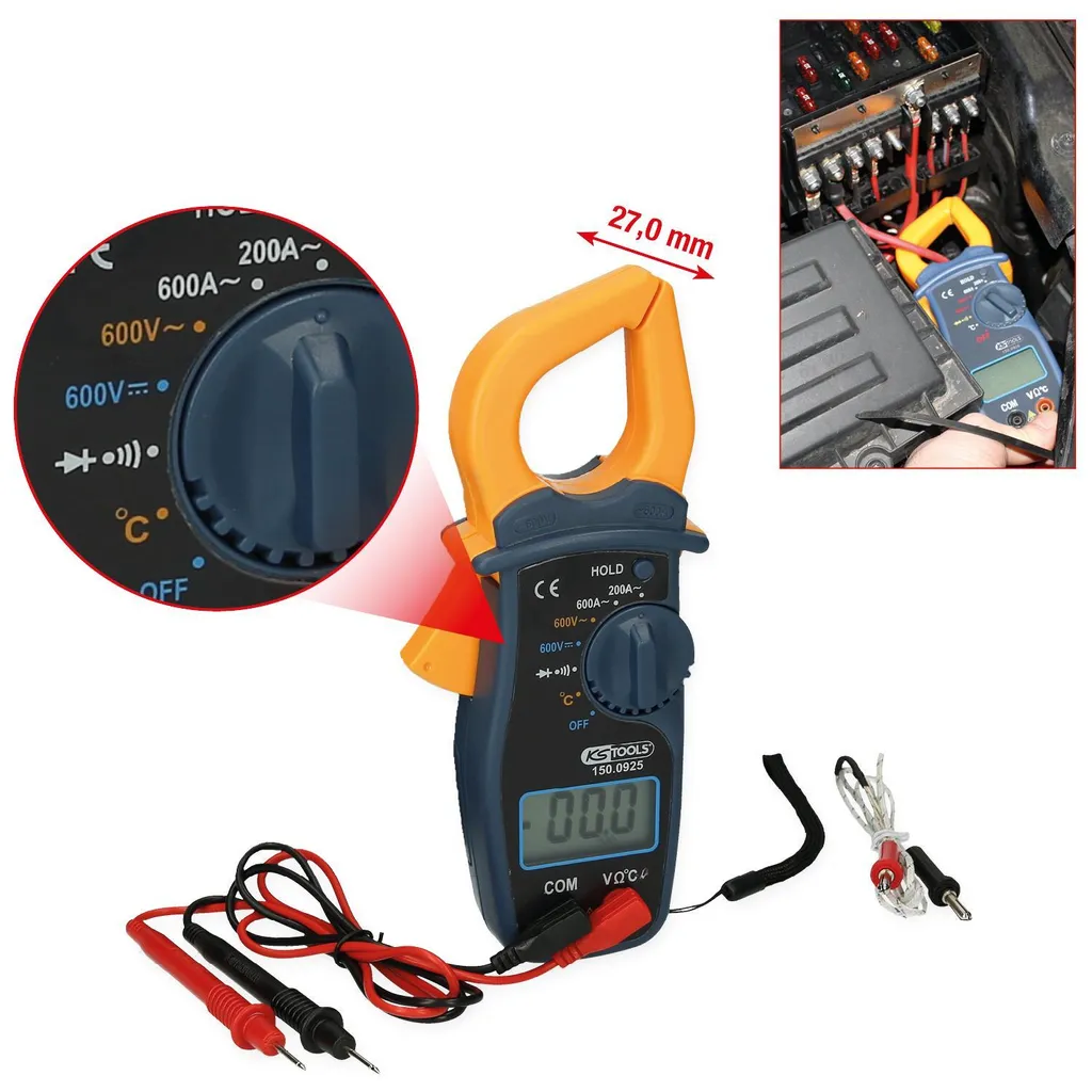Pince Ampèremétrique Digitale 600A Haute Précision Set de 3 KS TOOLS - 6