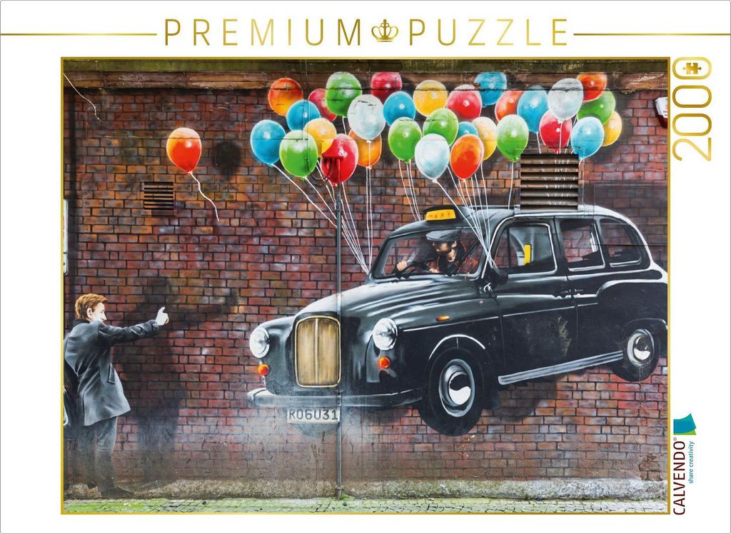CALVENDO Puzzle Streetart in Glasgow, Großbritannien 2000 Teile Puzzle quer | 2000 Teile Lege-Größe 90x67cm Foto-Puzzle für glückliche Stunden