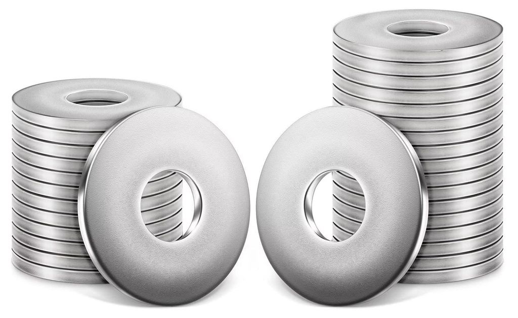 50 große Ringe M10*25mm, Flachringe aus Edelstahl A2 V2A, Unterlegscheiben, U-Ringe aus Edelstahl für Schrauben, Muttern und Gewindestangen