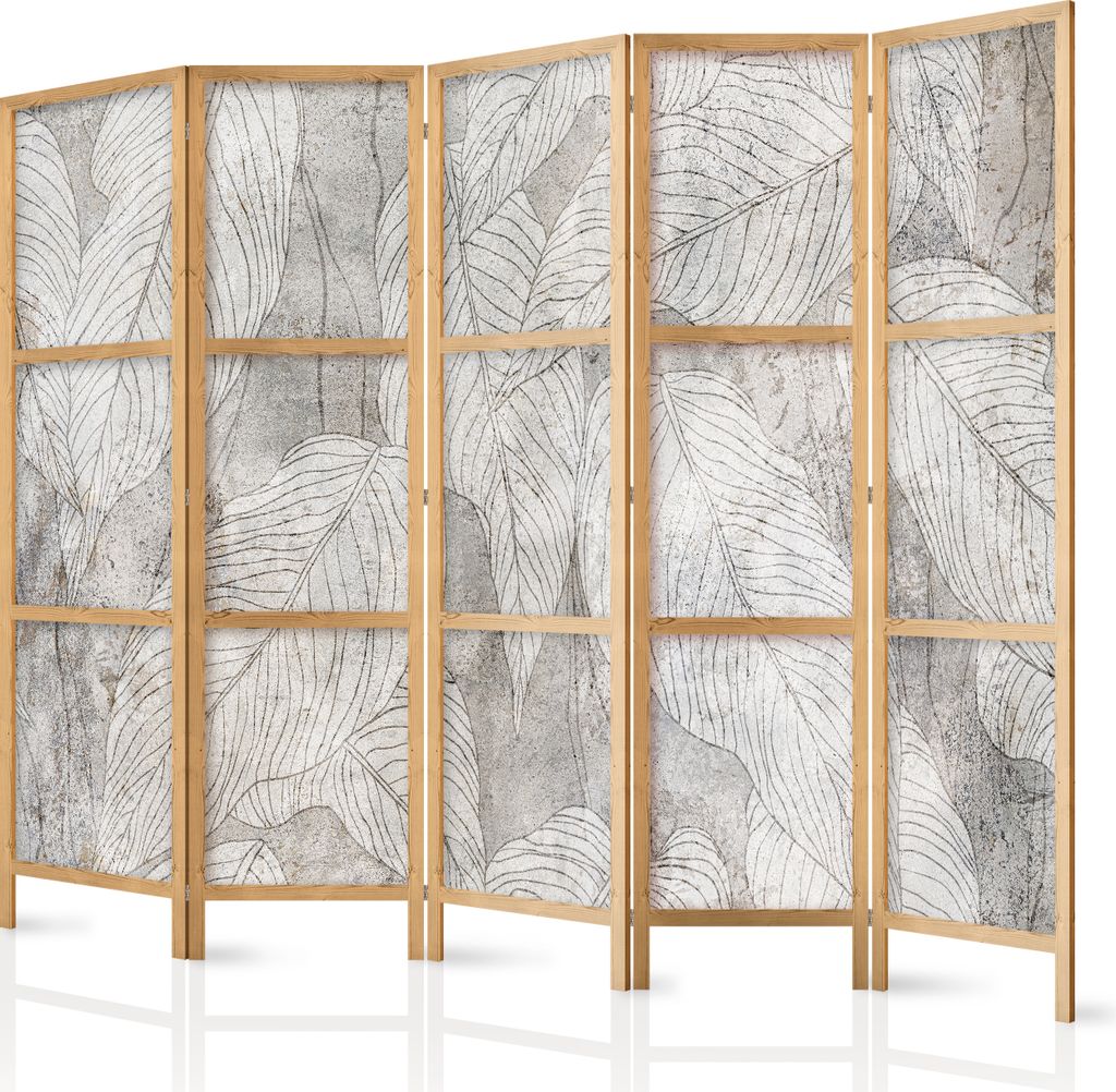 Paravent XXL Blätter 225x171 cm - 5-teilig - einseitig - Produktbild 